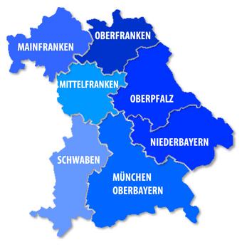 DVF Bezirke in Bayern