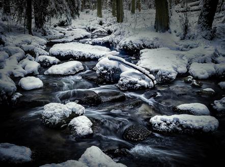 Hans König - Bach im Winter - Annahme
