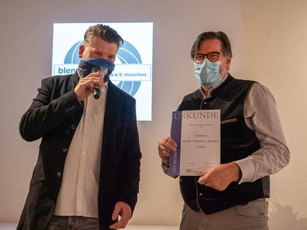 2. Platz in der Clubwertung - Urkunde für Bertl Jost vom Blende 1 Fotoclub München