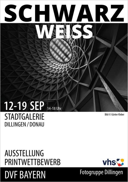 Ausstellung zum DVF Bayern S/W-Printwettbewerb in Dillingen an der Donau