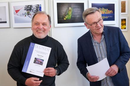 Schwäbischer Fotomeister Peter Ernszt (links) mit Wolfgang Elster