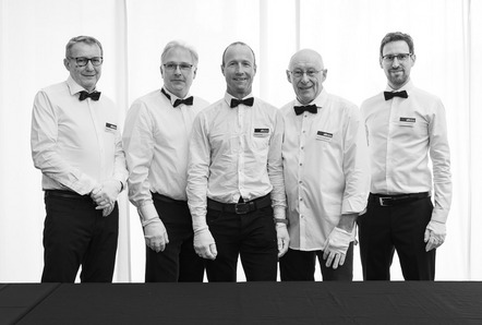 Jury-Team Fotoclub Mindelheim: v.l. Roland Titz, Christoph Frank, Robert Seitz, Josef Schafnitzel und Andreas Dönhuber