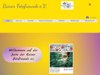 Homepage-Startseite der Rainer Fotofreunde e.V.