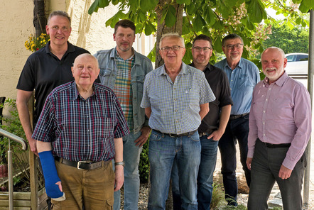 v.l .- Robert Christ, Hans König, Alexander Gohlke, Josef Graf, Christian Greller, Gerhard Syha und Wolfgang Stark